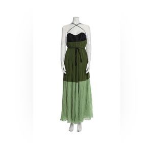 Derek Lam 10 Crosby size 6 silk green long  dress